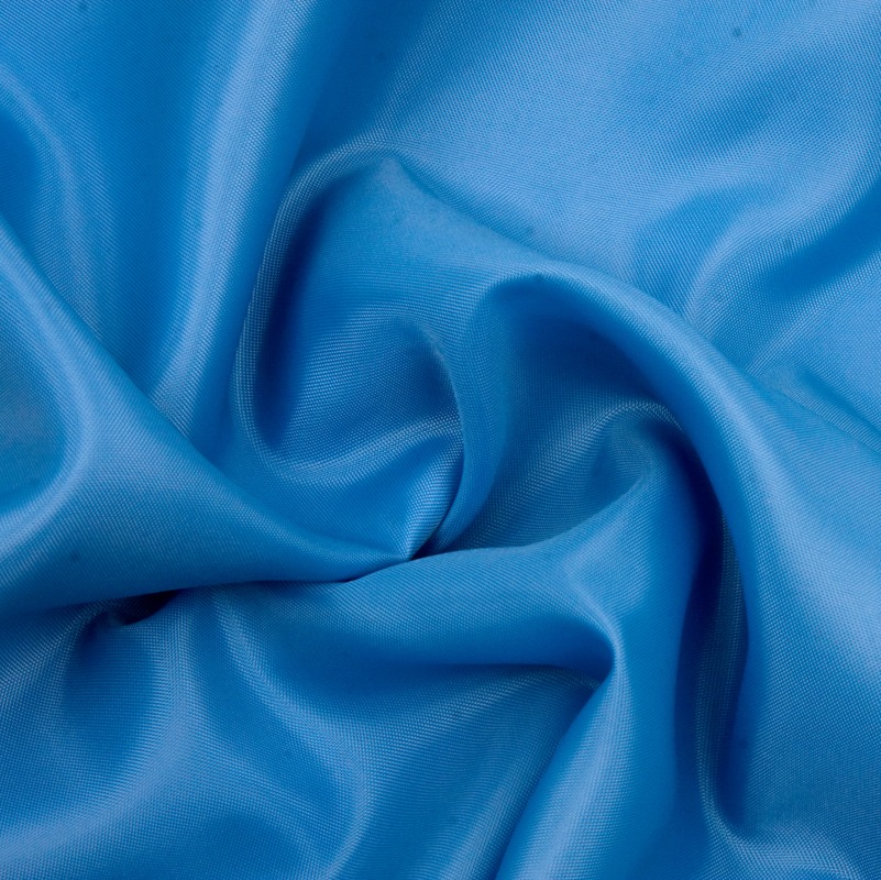 Ткань подкладочная 190T 53гр/м2, 100пэ, 150см, антистатик, голубой темный/S066(217/6139/Е509), (100м1