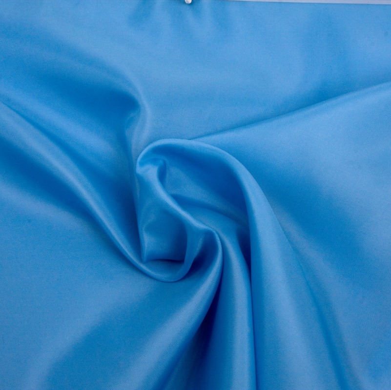 Ткань подкладочная 190T 53гр/м2, 100пэ, 150см, антистатик, голубой темный/S066(217/6139/Е509), (100м0