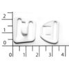 06С белый 15мм Застежки пластик для бюстгальтера (упаковка 1000 штук)1