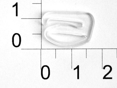 Крючок пластик 1209Т прозрачный ширина=12мм (упаковка 1000 штук) (0)