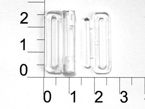 Застежка пластик прозрачный 20мм (упаковка 100 штук)1