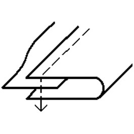 Приспособление KHF-12 (1-1/2*3/4) окантователь одинарн.подгибки1